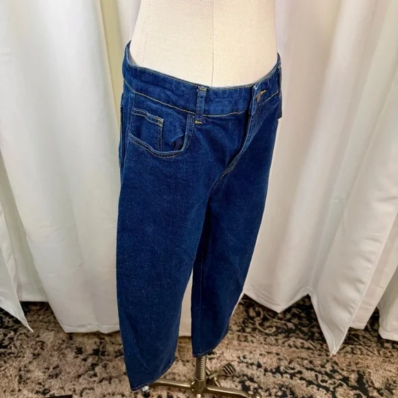 Boden ‘High-Rise Barrel Leg Jeans’ in Indigo Blue Rinse Size 8 Petite - Picture 15 of 15